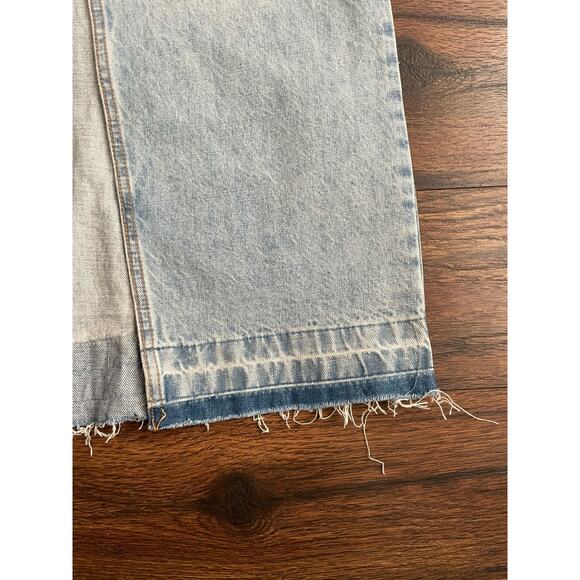 BDG Denim Maxi Skirt Blue Raw Hem Small Urban Outfitters Cotton - Picture 4 of 12